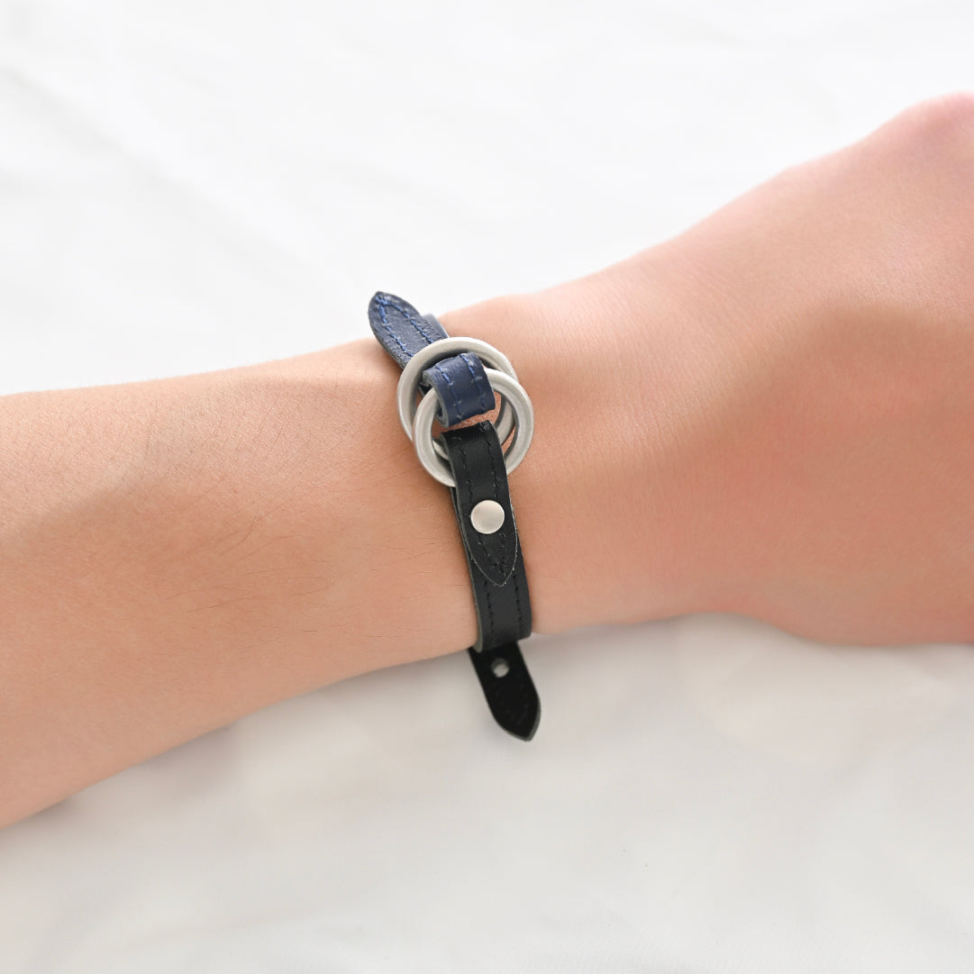Customize W_Ring Bracelet Parts ( Black )