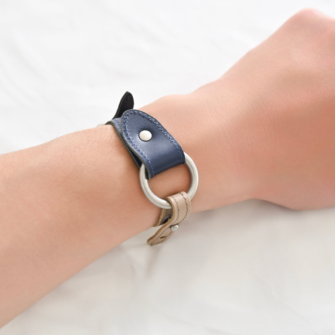 Customize W_Ring Bracelet Parts ( Beige )