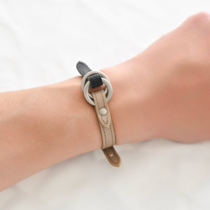 Customize W_Ring Bracelet Parts ( Beige )
