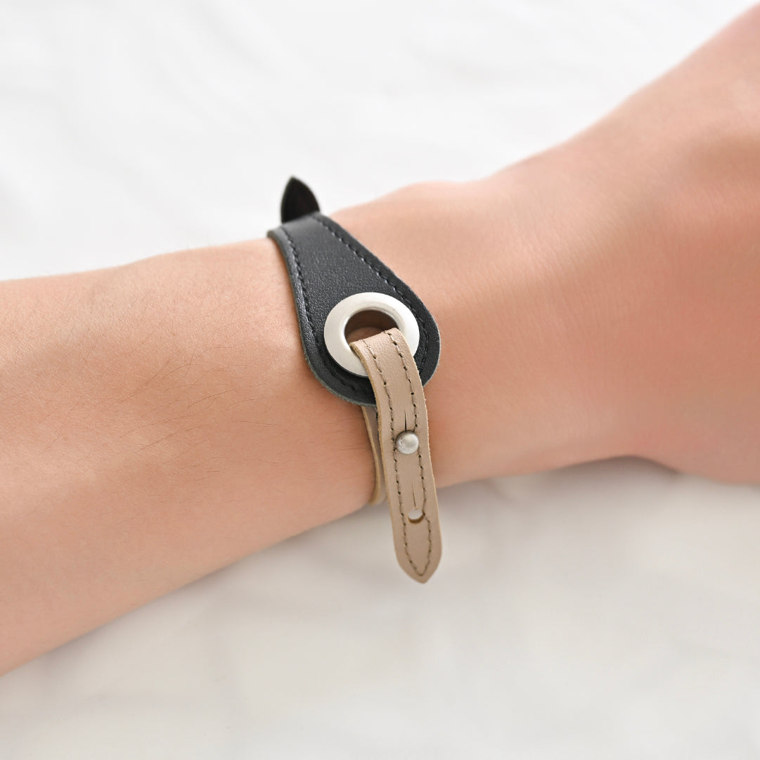 Customize W_Ring Bracelet Parts ( Beige )