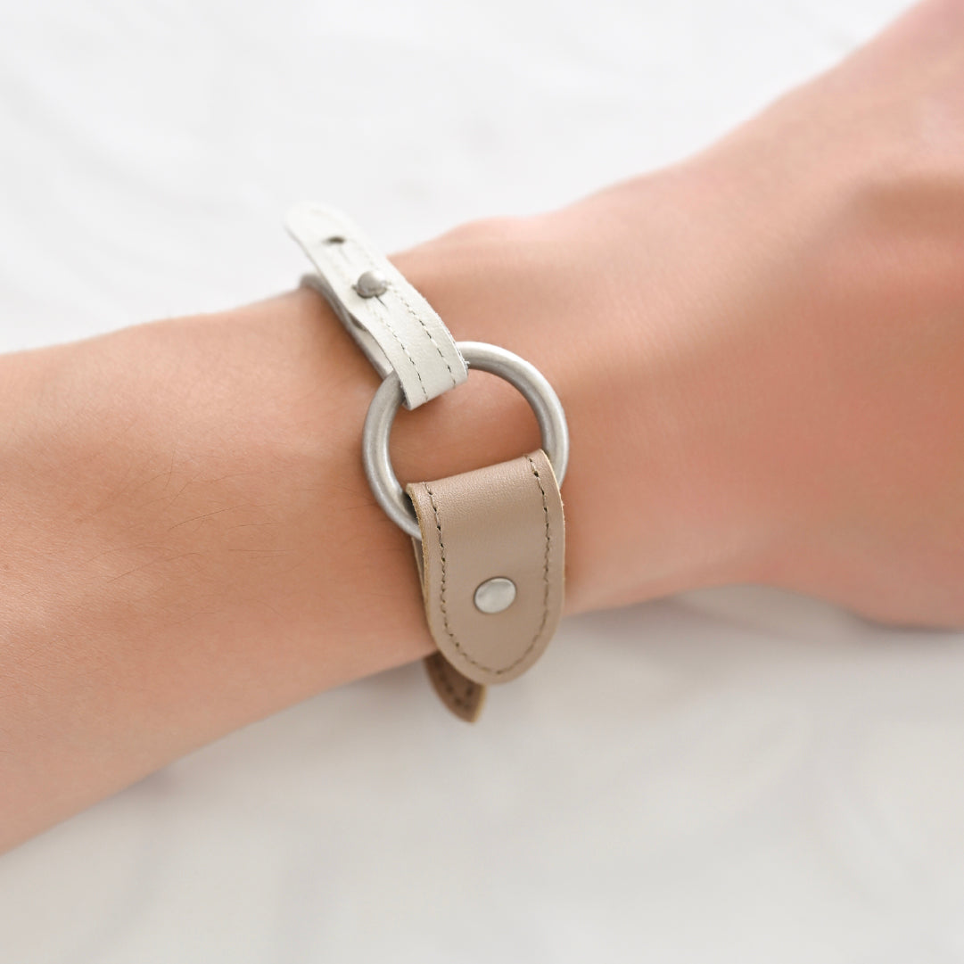 Customize W_Ring Bracelet Parts ( White )