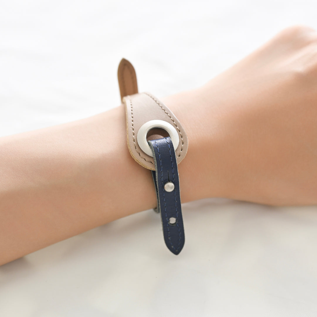 Customize W_Ring Bracelet Parts ( Navy )