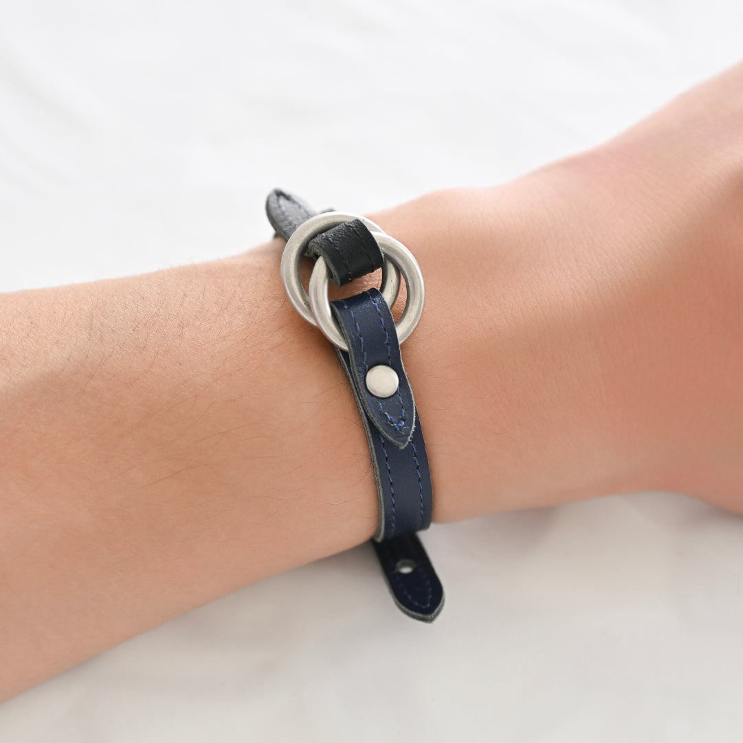 Customize W_Ring Bracelet Parts ( Navy )