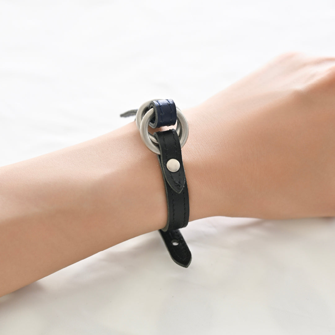 Customize W_Ring Bracelet Parts ( Black )