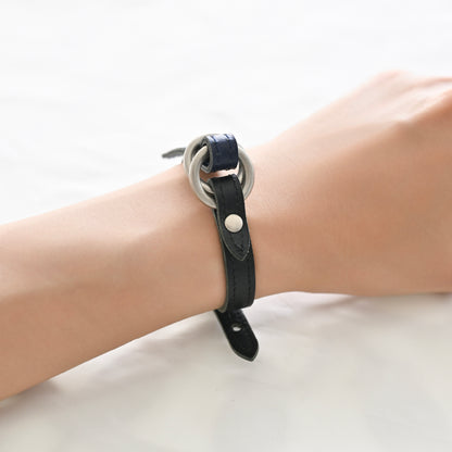 Customize W_Ring Bracelet Parts ( Black )