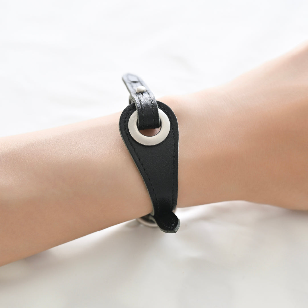 Customize W_Ring Bracelet Parts ( Black )