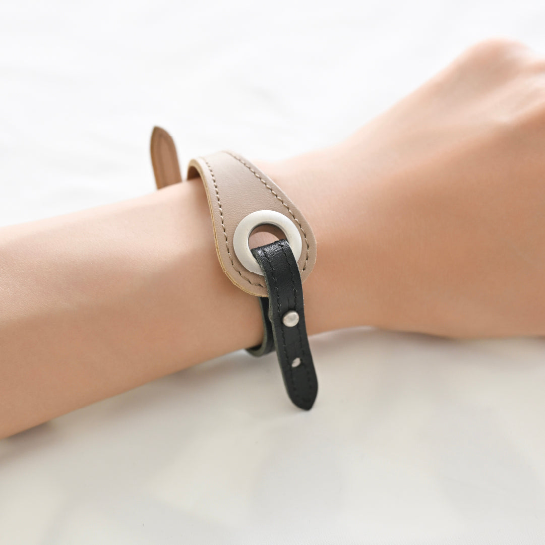 Customize W_Ring Bracelet Parts ( Black )