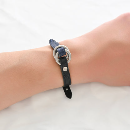Customize W_Ring Bracelet Parts ( Black )