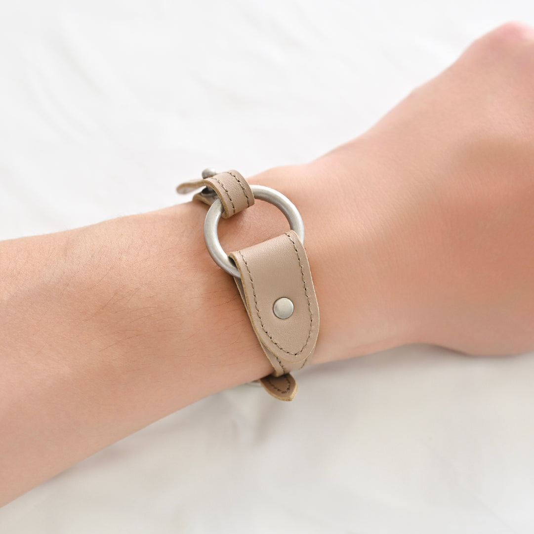 Customize W_Ring Bracelet Parts ( Beige )