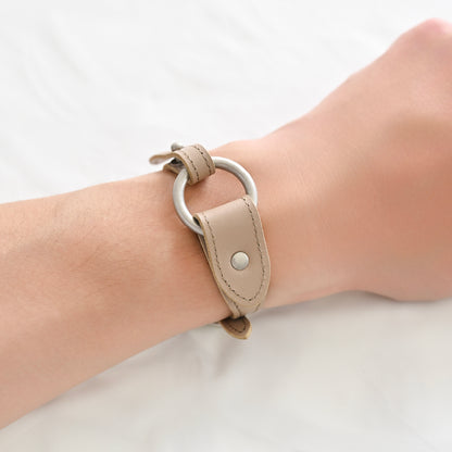 Customize W_Ring Bracelet Parts ( Beige )